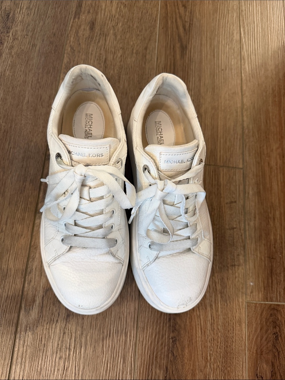 Michael Kors White Leather Women's Sneakers
